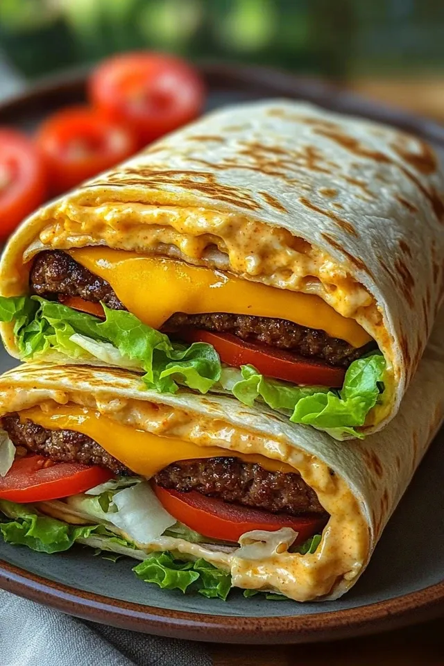 Herzhafte Cheeseburger-Wraps für jeden Anlass