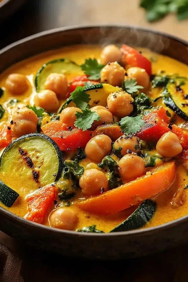 Cremiges Gemüse-Curry mit Kichererbsen – Einfach & Köstlich