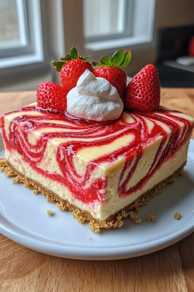 Cremiger Erdbeerwirbel Käsekuchen für jeden Anlass