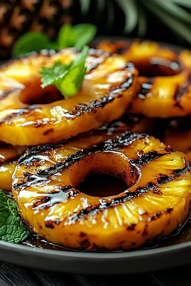 Gegrillte Ananas mit Honig und Zimt – Ein Fest für den Gaumen