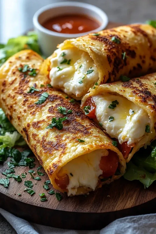 Knusprige Mozzarella Tortilla Wraps für jeden Anlass