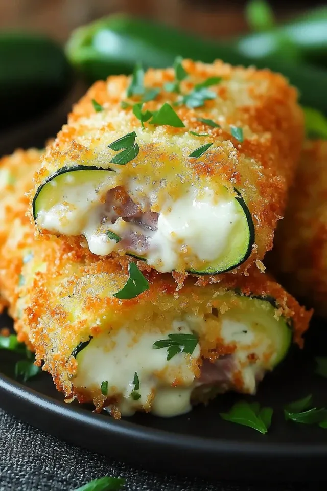 Knuspriges Zucchini Cordon Bleu Rezept für dein Abendessen