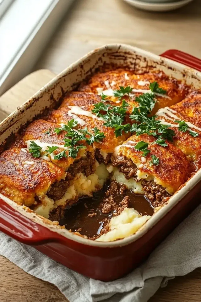 Beef Hack Auflauf mit Kroketten – Ein Familienliebling
