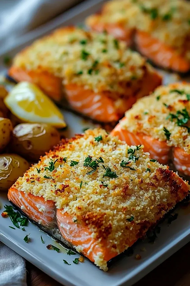 Krosse Ofen Parmesan Krustenlachsfilets – Einfach & Lecker!