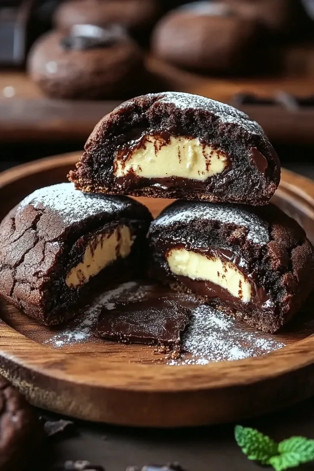 Käsekuchen gefüllte Schokoladenkekse – Ein Traumdessert