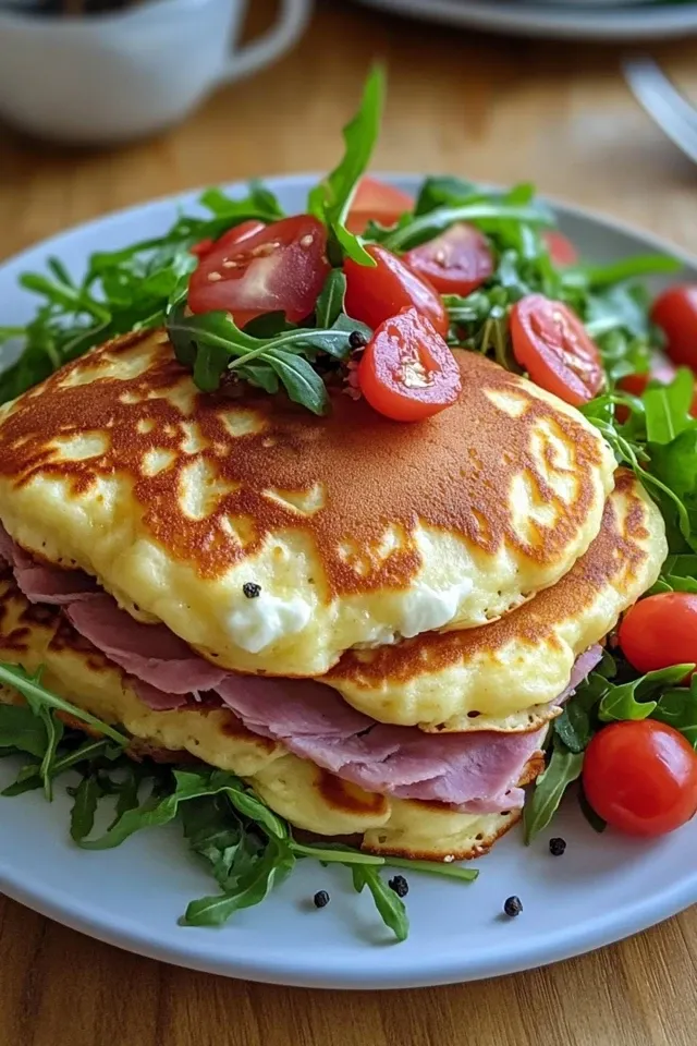 Low Carb Beef-Mozzarella-Pfannkuchen mit Salat – Gesund und Lecker