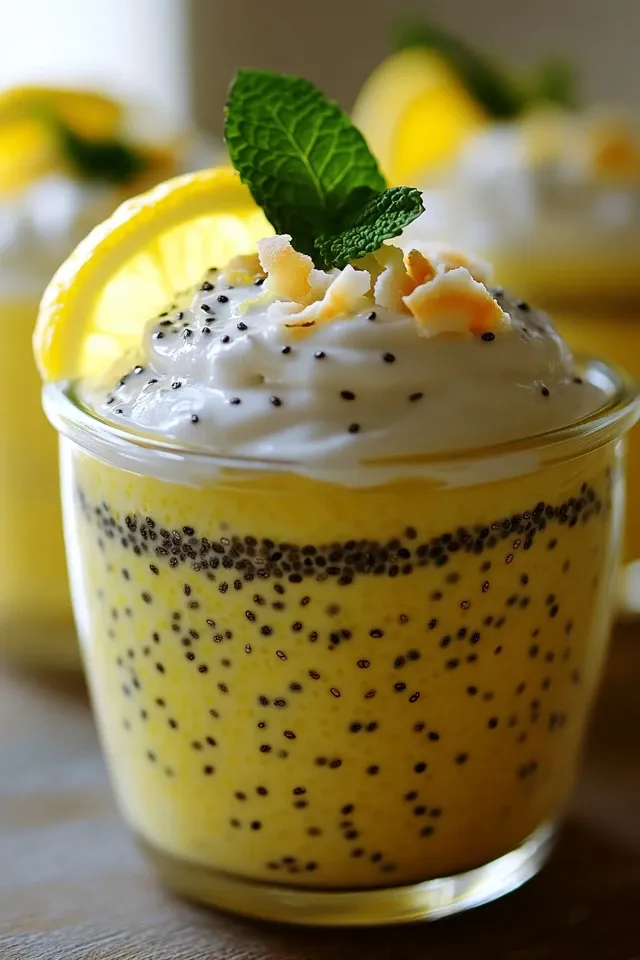 Mini Chia Puddings mit Zitrone – Lecker und Erfrischend!