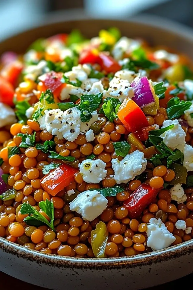 Orientalischer Rote Linsensalat – Gesund & Lecker!
