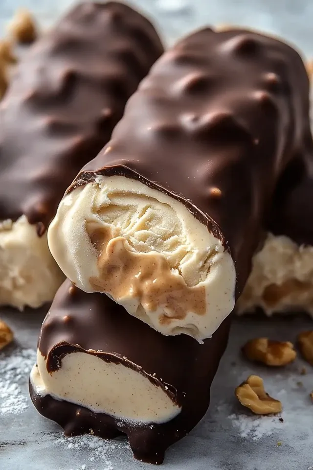 Leckere Erdnussbutter Frozen Yogurt Riegel