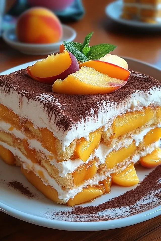 Pfirsich Tiramisu: Ein fruchtiger Genuss für jeden Anlass