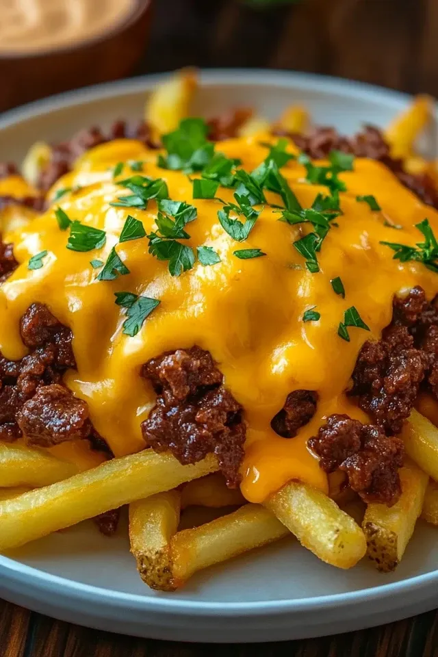Pommes Frites mit Hackfleisch und Cheddar: Das ultimative Rezept