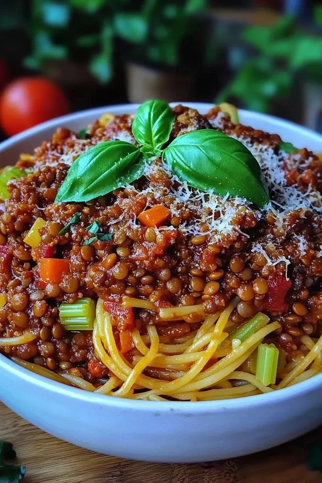 Vegetarische Linsenbolognese Rezept – Proteinreich & Lecker