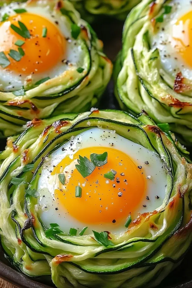 Köstliche Zucchini-Ei-Nester für jedes Frühstück