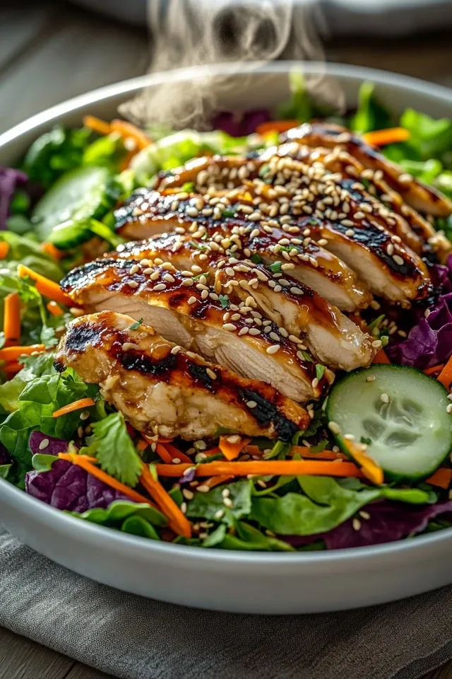 Asiatischer Sesam-Hühnchen-Salat: Frisch & Köstlich Genießen!