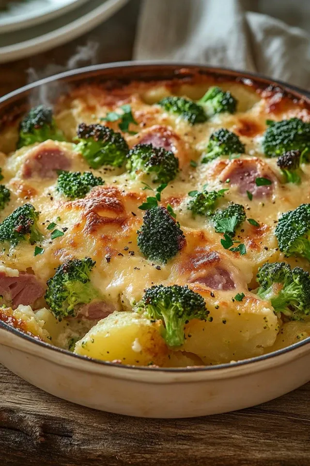 Brokkoli-Kartoffel-Auflauf mit Rindfleisch – herzhaft und lecker