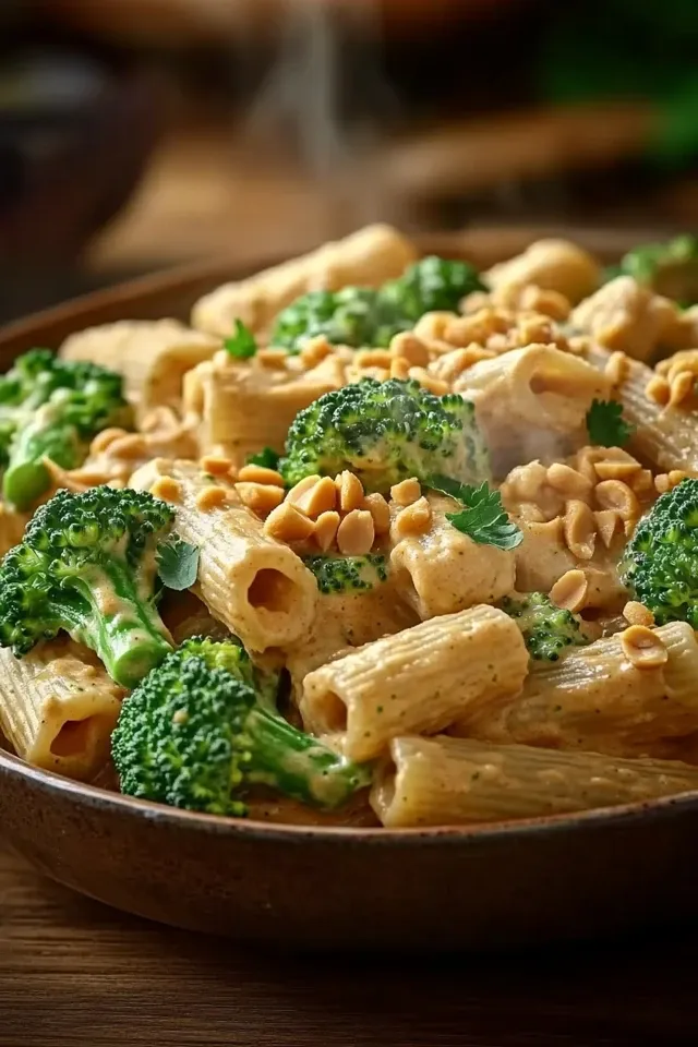 Cremige Brokkoli-Erdnuss-Pasta für jeden Tag