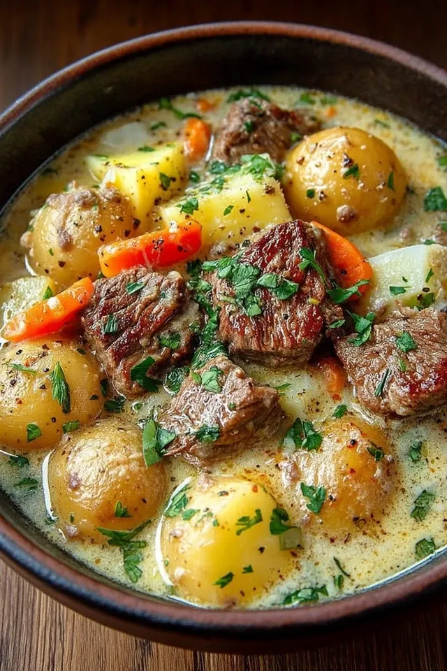 Cremiger Hack-Kartoffel-Kohlrabi-Eintopf