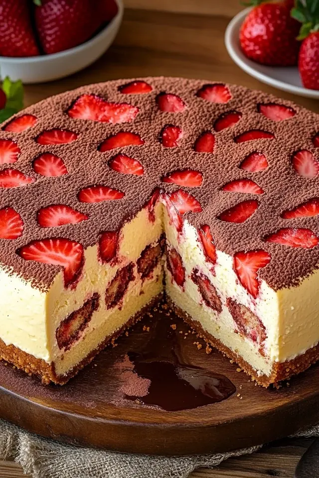 Erdbeer Tiramisu Käsekuchen für besondere Anlässe