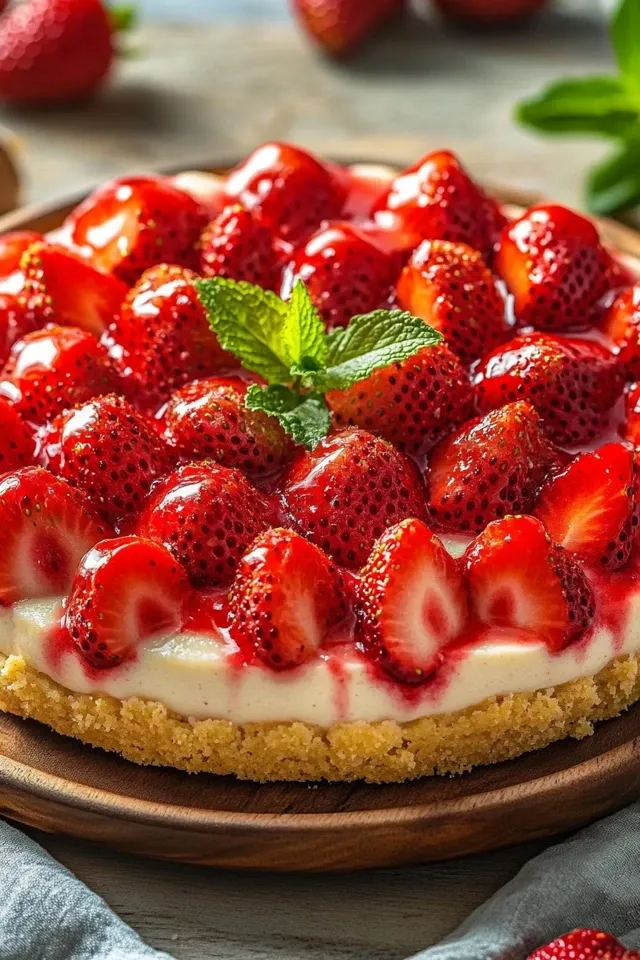 Erdbeerkuchen mit Vanillepudding – ein fruchtiger Genuss