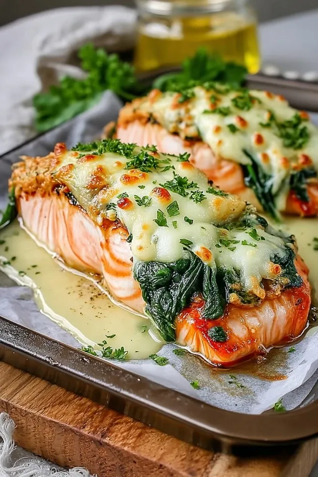 Ofenlachs mit Spinat und Mozzarella: Ein Genuss für die Sinne