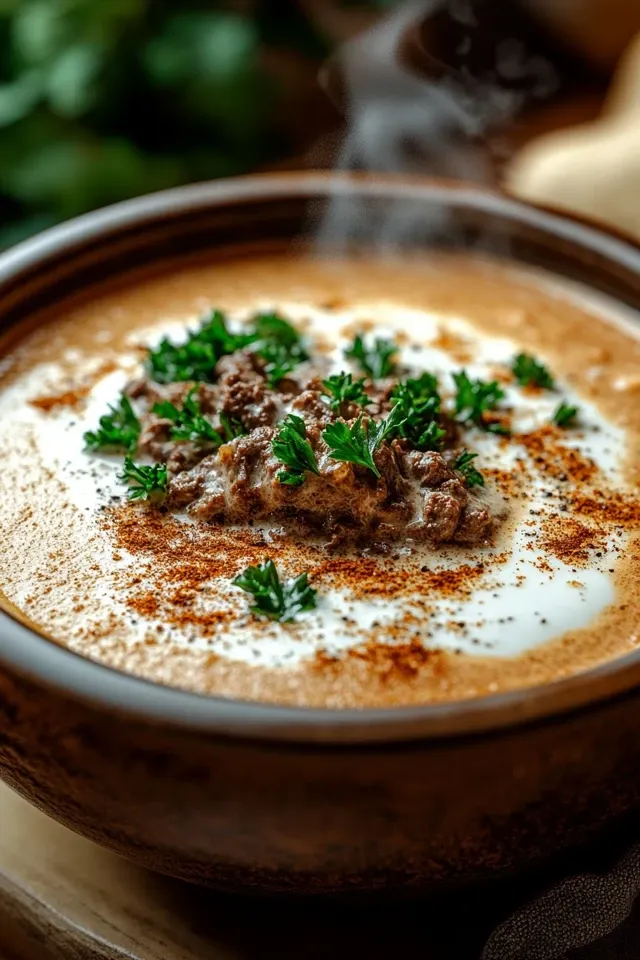 Cremige Käsesuppe mit Hackfleisch – Ein einfaches Familienrezept