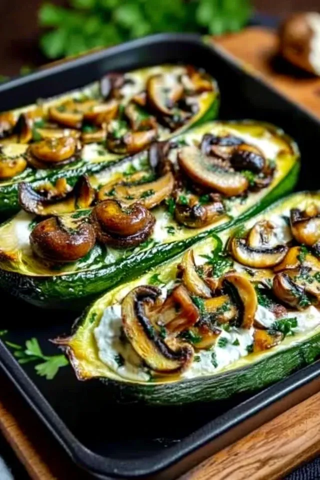 Gefüllte Zucchini mit Champignons: Ein köstliches Rezept
