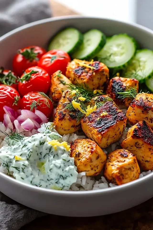 Griechische Hähnchen Bowl: Frisch und lecker genießen