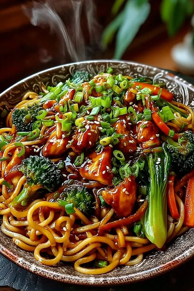 Hähnchen-Teriyaki-Nudeln – Ein schnelles und leckeres Gericht