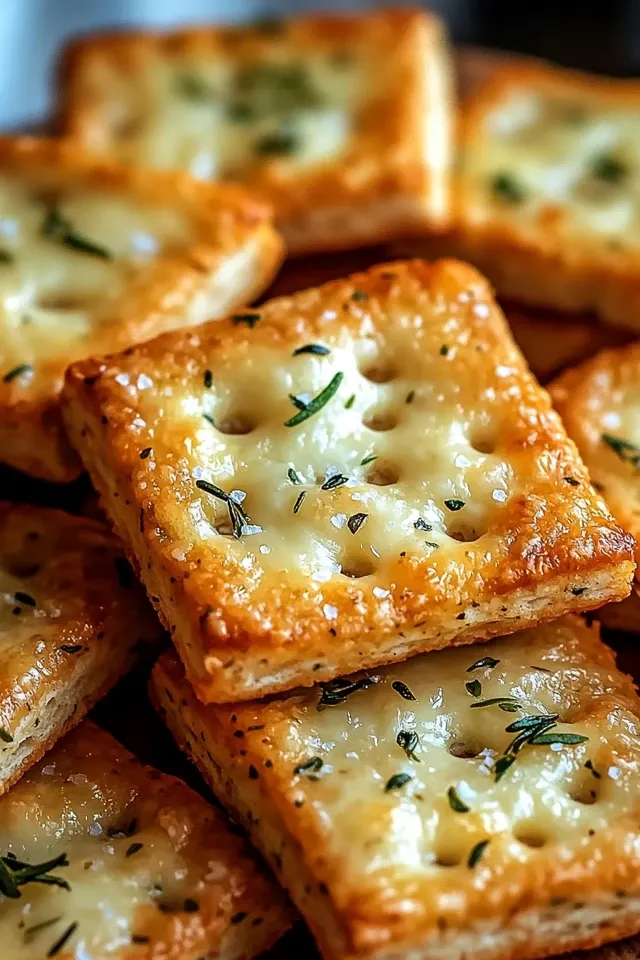 Knusprige Italienische Kräuter-Käse-Cracker für Festlichkeiten
