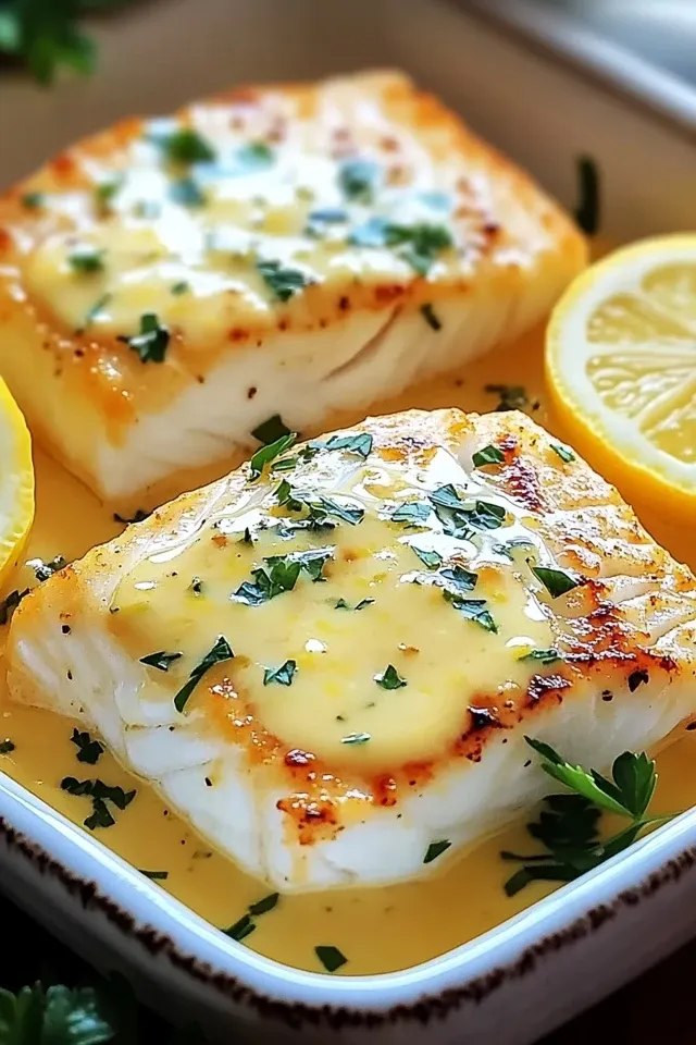 Köstliches saftiges Zitronenfischfilet aus dem Ofen