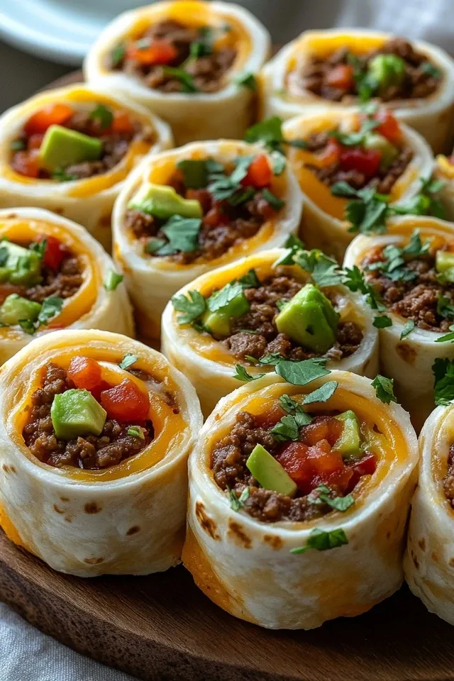 Leckere Taco Pinwheels für jeden Anlass