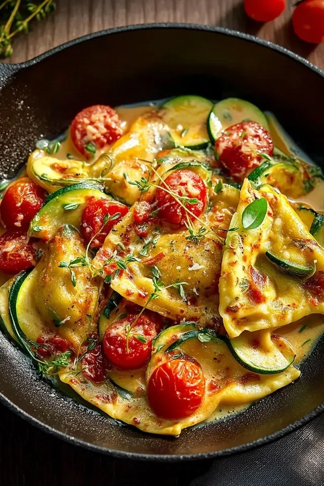 Maultaschenpfanne mit Zucchini und Tomaten – Ein schnelles Rezept