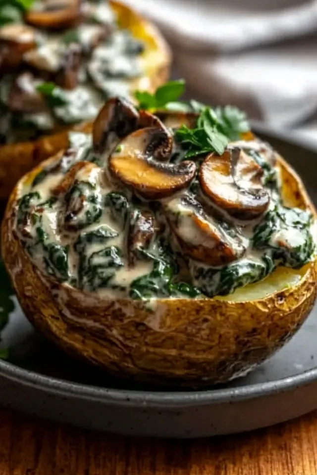 Ofenkartoffeln mit Pilz-Spinat-Füllung: Ein Genuss für jeden Anlass