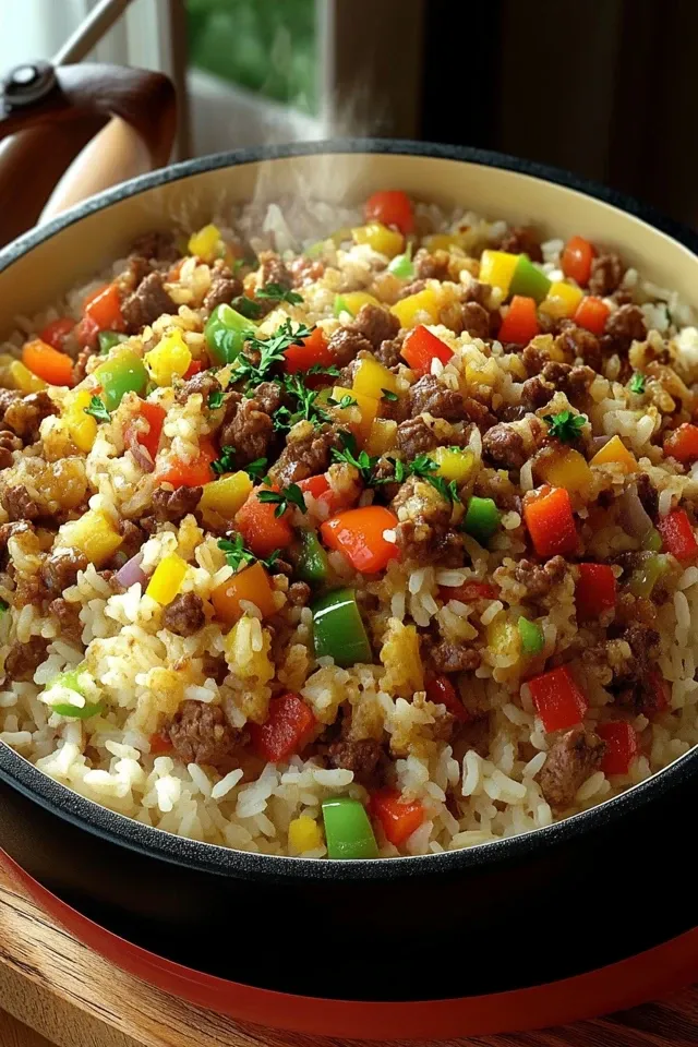 Herzhafte Reis-Beef-Pfanne – Ein schnelles Rezept für die ganze Familie