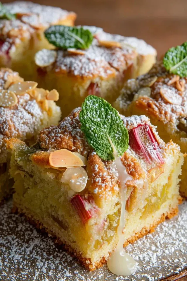 Saftiger Rhabarberkuchen vom Blech – ein Klassiker!