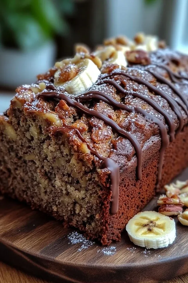 Schokoladiges Bananenbrot mit Nüssen für jeden Anlass