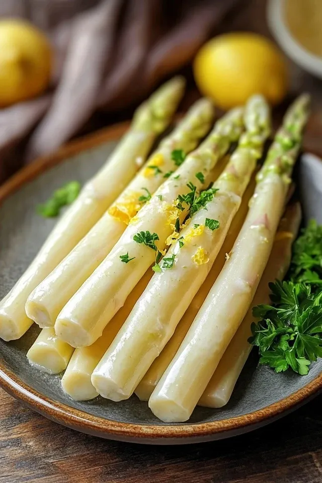 Köstlicher weißer Spargel aus der Heißluftfritteuse