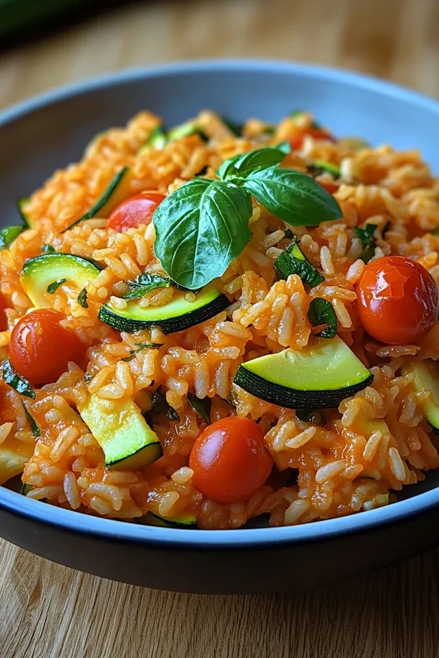 Zucchini-Tomaten-Reis: Ein gesundes und schnelles Gericht