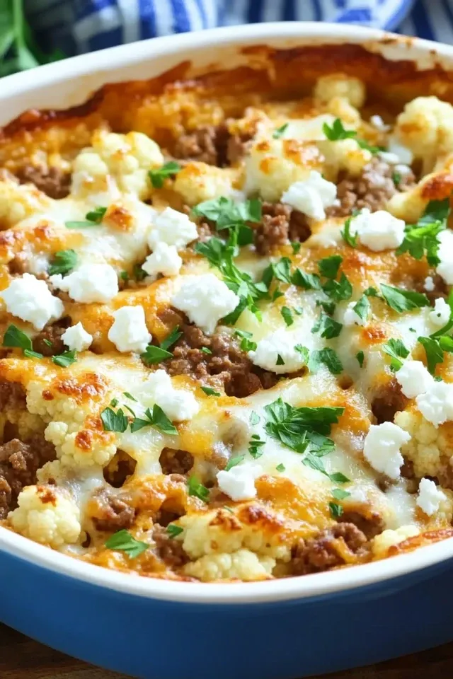 Blumenkohl Hack Auflauf mit Feta – Ein köstlicher Genuss