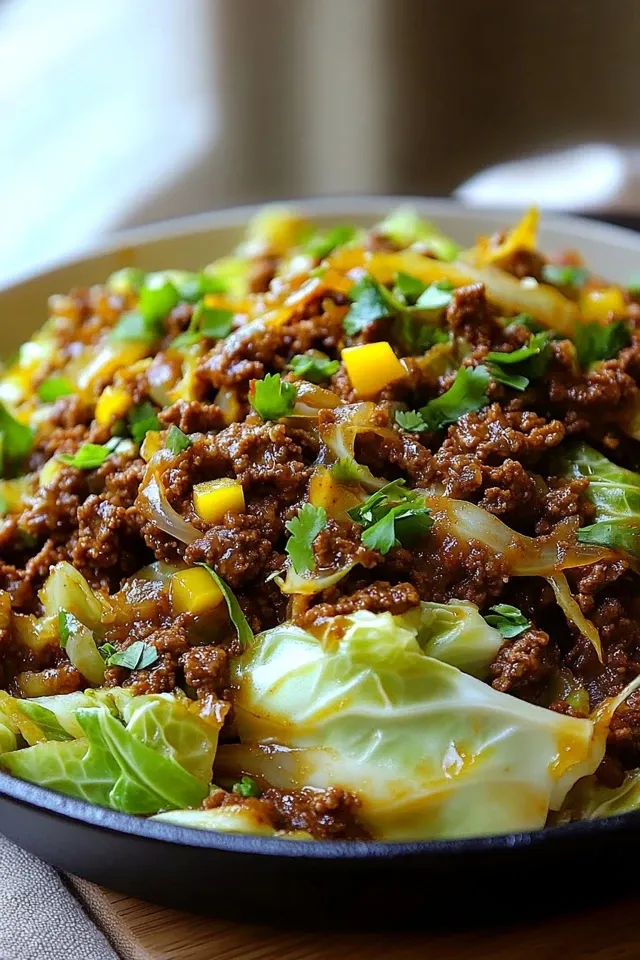 Mongolische Rinderhack Kohlpfanne – Low Carb & köstlich!